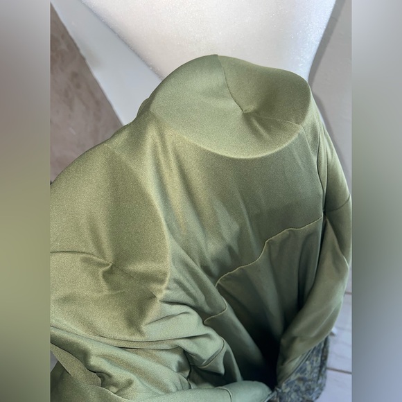 SHEIN Plus Sequin Women Elegant V Neck Split Sleeve Mermaid Formal Evening Dress - Picture 11 of 12